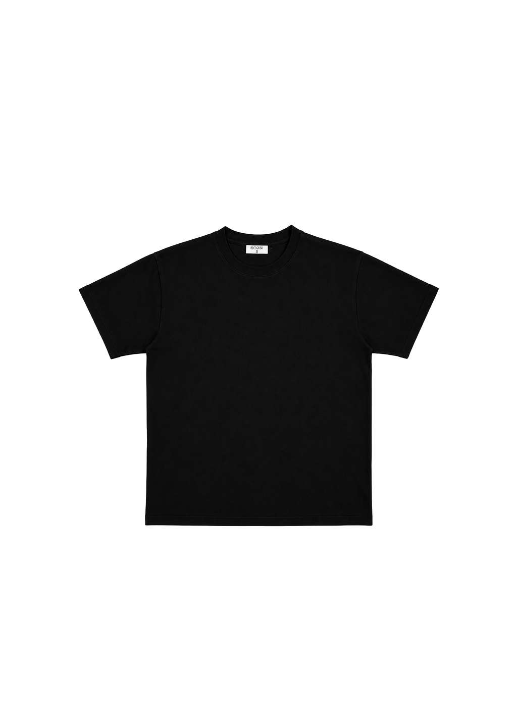 Roz Heavyweight Cotton Crop T-Shirt - Jet Black